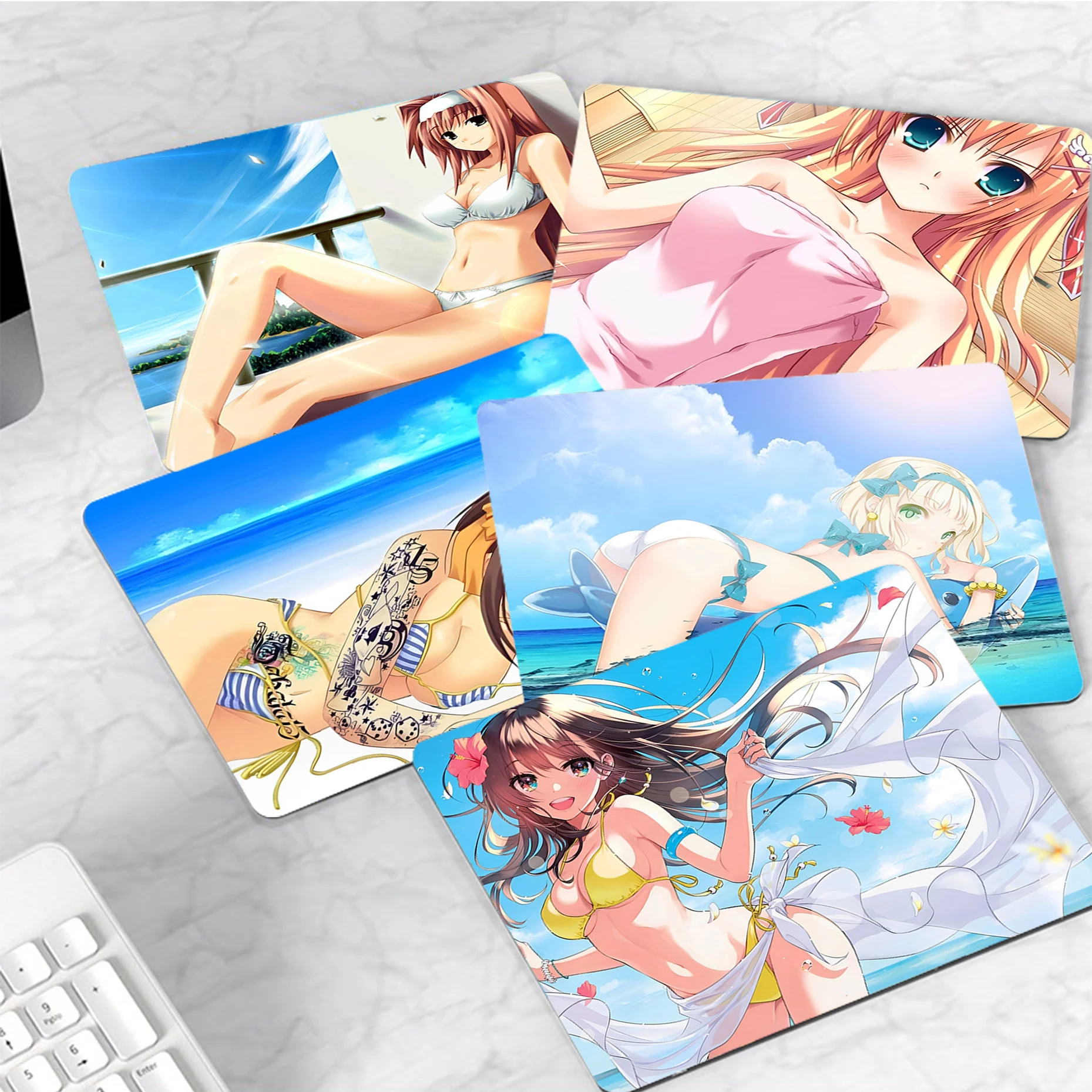 

Summer Sexy Anime Girl Mousepad INS Tide Small Speed Version Game Keyboard Office Table Mat Cheapest Cup Mats Deskpad Home Decor