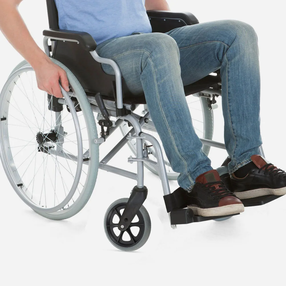 

2pcs Front Swivel Wheelchair Wheels 8 Inch Gray Walker Replacement Parts for Wheelchair Smooth Traction Sturdy Construction
