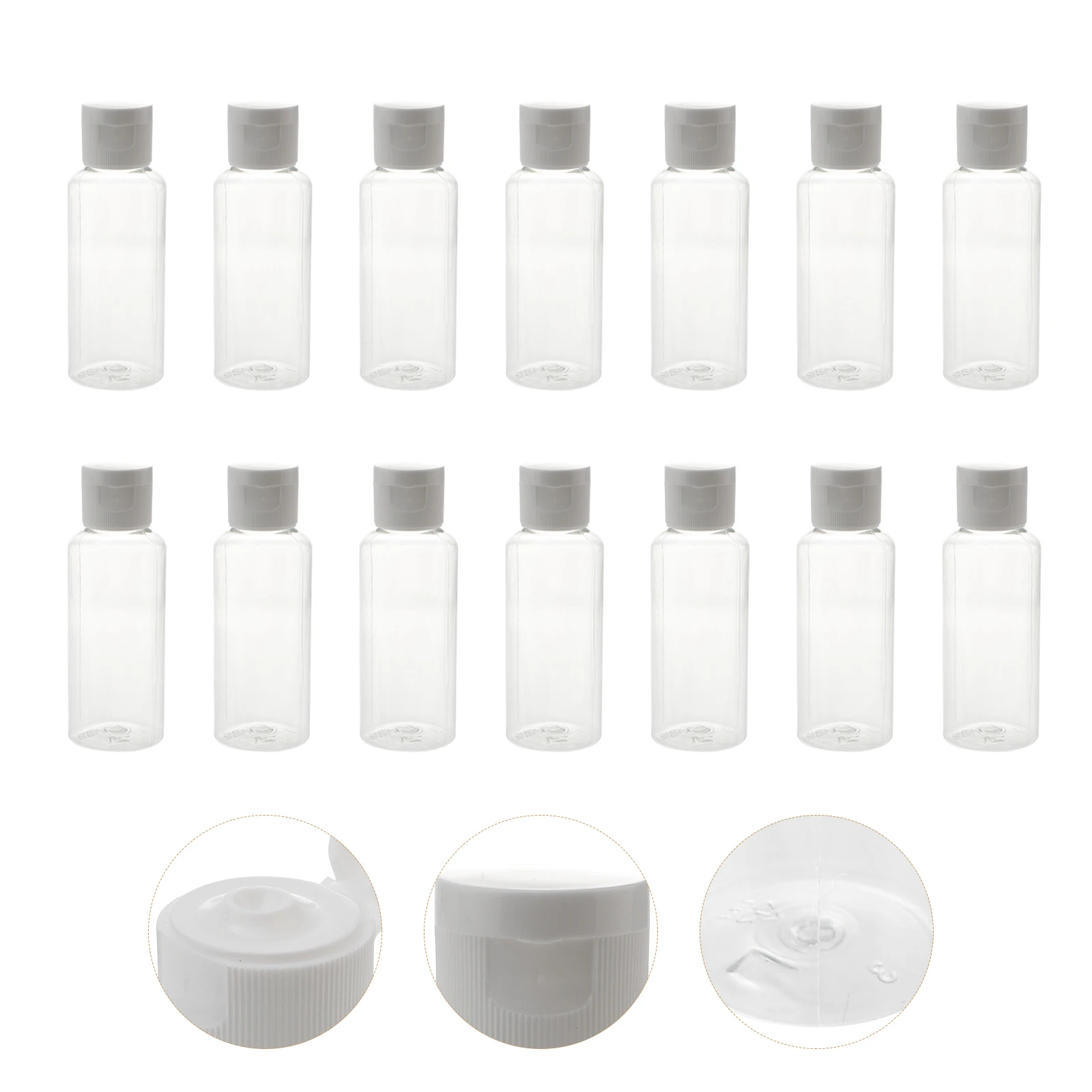 

30pcs Reusable Toiletry Bottles Empty Small Liquid Containers for Travel Camping Refillable ABS Material Squeeze Bottles