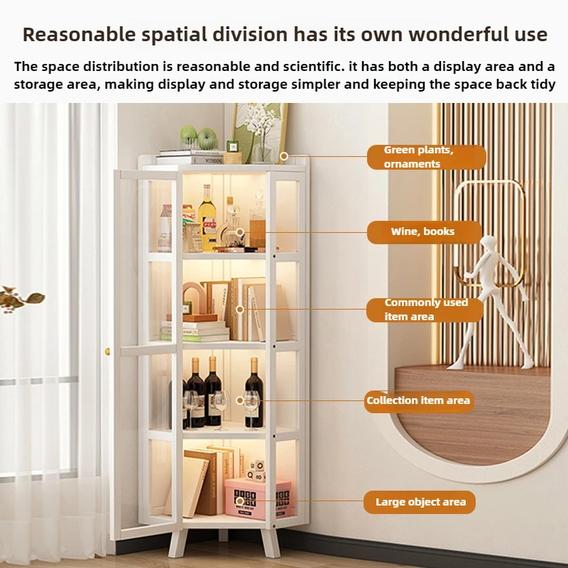 Corner Cabinet Dining Room Corner Cabinet Wall Triangle Cabinet Corner Locker Living Room Bedroom Corner Floor Storage image 2