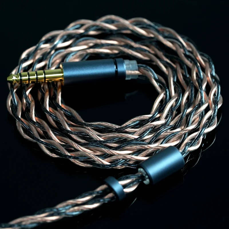XINHS 4 Core Rose Gold 7N UPOcc Graphene 0.78mm 2Pin HiFi In Ear Headphone Upgrade Cable Suitable For TRI Starsea TANGZU SE535