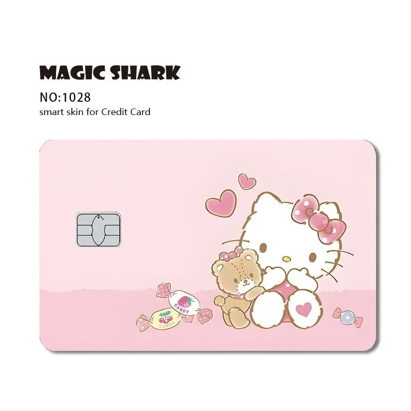 Cute Cartoon Hello Kitty Front Side PVC Film Sticker Film Skin Cover for Debit Credit Card No Fade