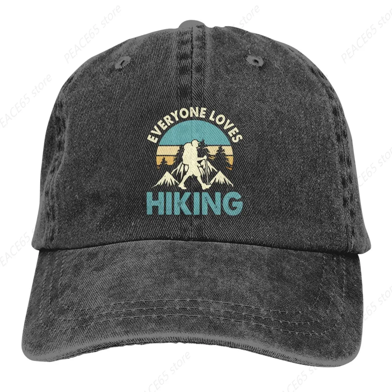 

Everyone Loves Hiking Denim Cap Baseball Cap Golf Dad Hat Adjustable Outdoor Hats Cotton Hat Men Women