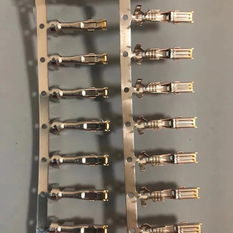 

100 шт. клеммы 18–14AWG 175104-2, позолоченные 345806-1, луженые, оригинальные