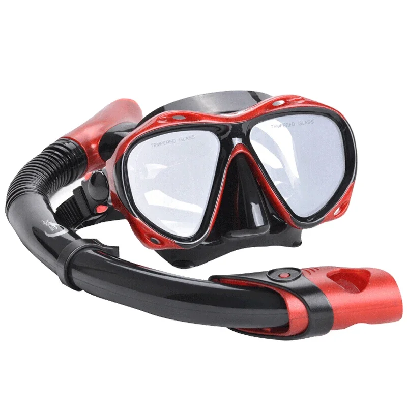 

Dry underwater snorkel with scuba diving mask set design