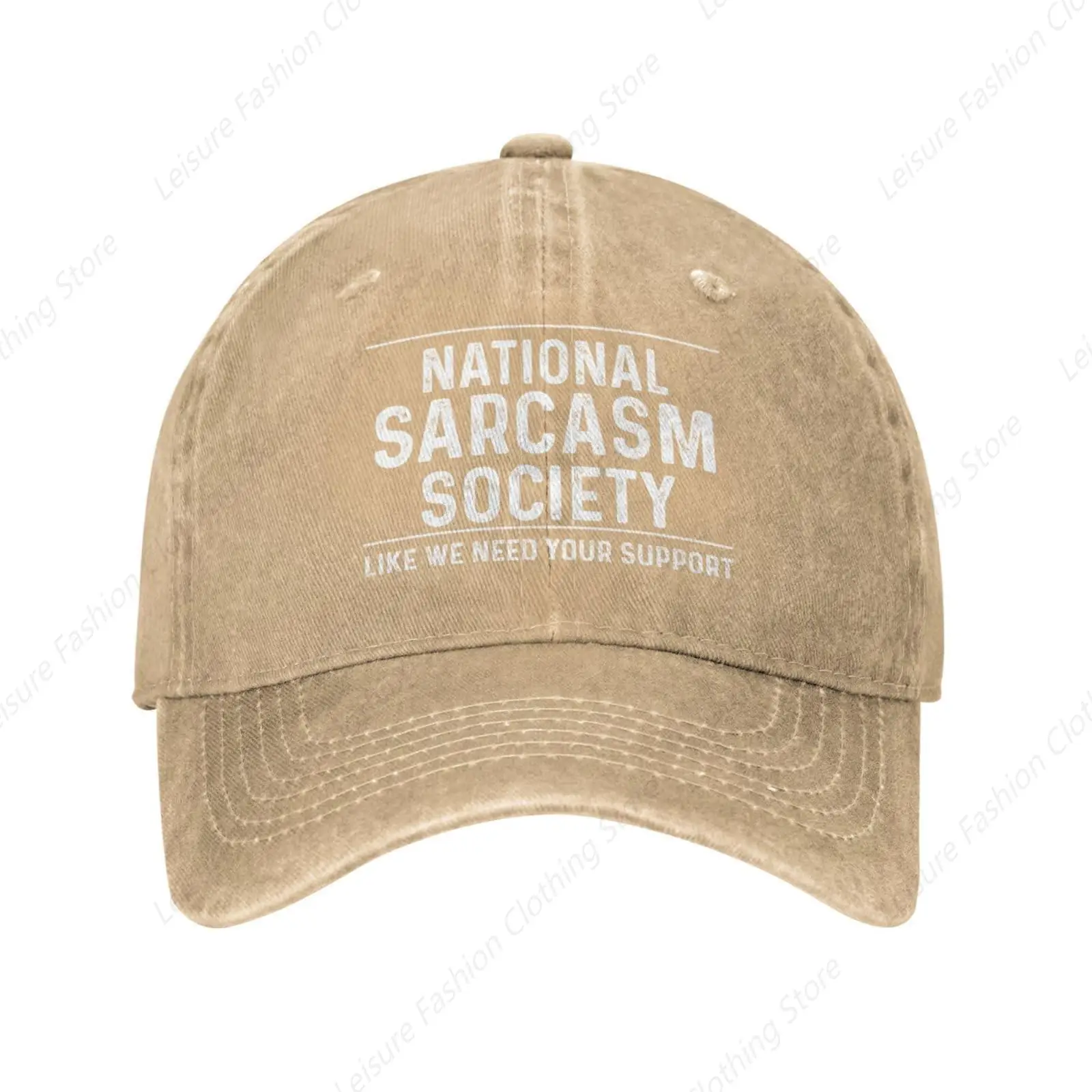 Funny Caps National Sarcasm Society Like We Needs Your Support Hats Men Baseball Hat Cool