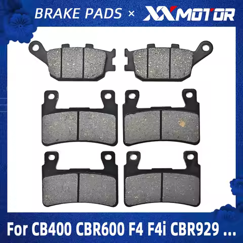 XX Motorcycle Front and Rear Brake Pads For Honda CB400 CBR600 F4 F4i CBR929 CBR954 FIREBLADE CBR900 RR VTR 1000 CB1300