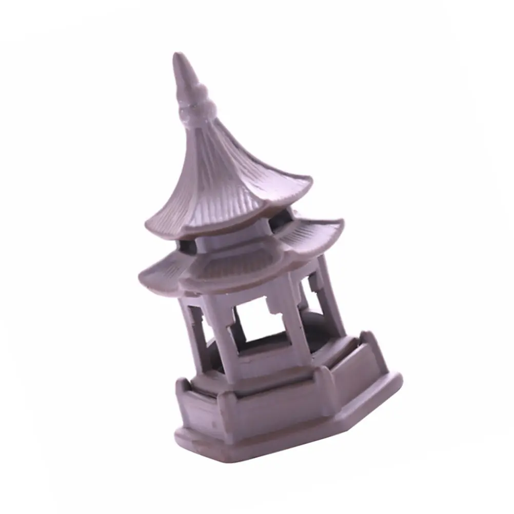 1Pcs Ceramic Pagoda Shrimp Fish Tank Decor Landscape Ornament for Aquarium Freshwater Saltwater Creative Pavilion Craft