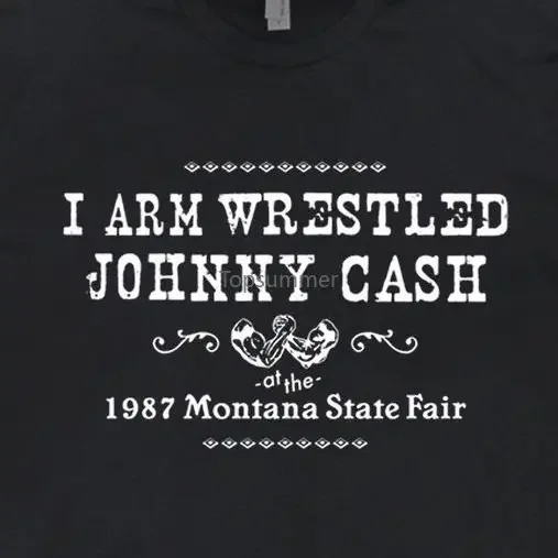 2017 Summer Style Arm Wrestling Johnny Cash T Shirts Willie Nelson The Highwaymen Gilleys Club Bar