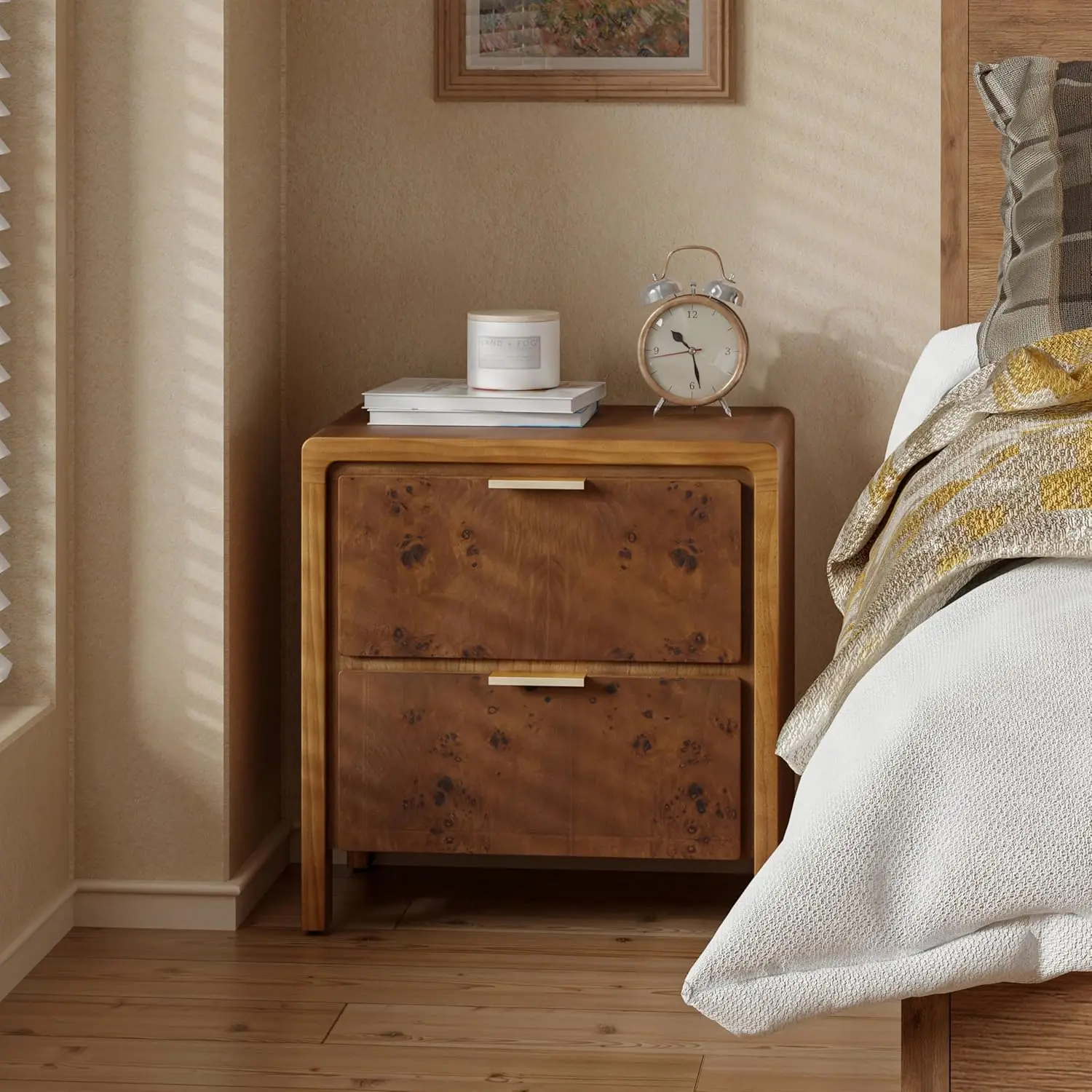 Distressed Farmhouse Nightstand Set 2