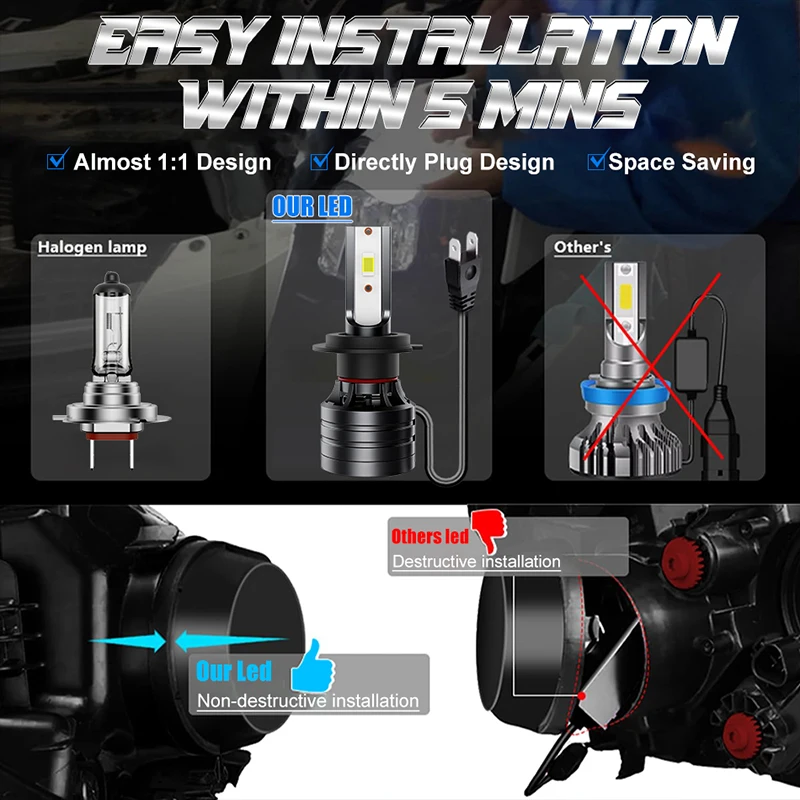 2 قطعة سيارة العلوي H4 H7 LED H11 Hb3 Hb4 9005 9006 H1 9012 مصابيح السيارات 180 واط 30000LM ضوء مصباح الأبيض 6000 كيلو 12 فولت Led المصباح الكهربي