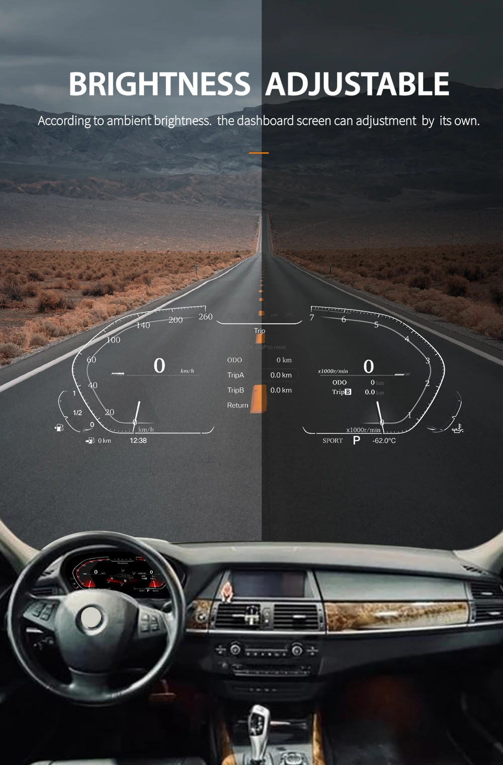 

Latest Original 12.3" Screen LCD Dashboard Speedometer X5 E70 Instrument Cluster Cockpit HUD Head Up Display