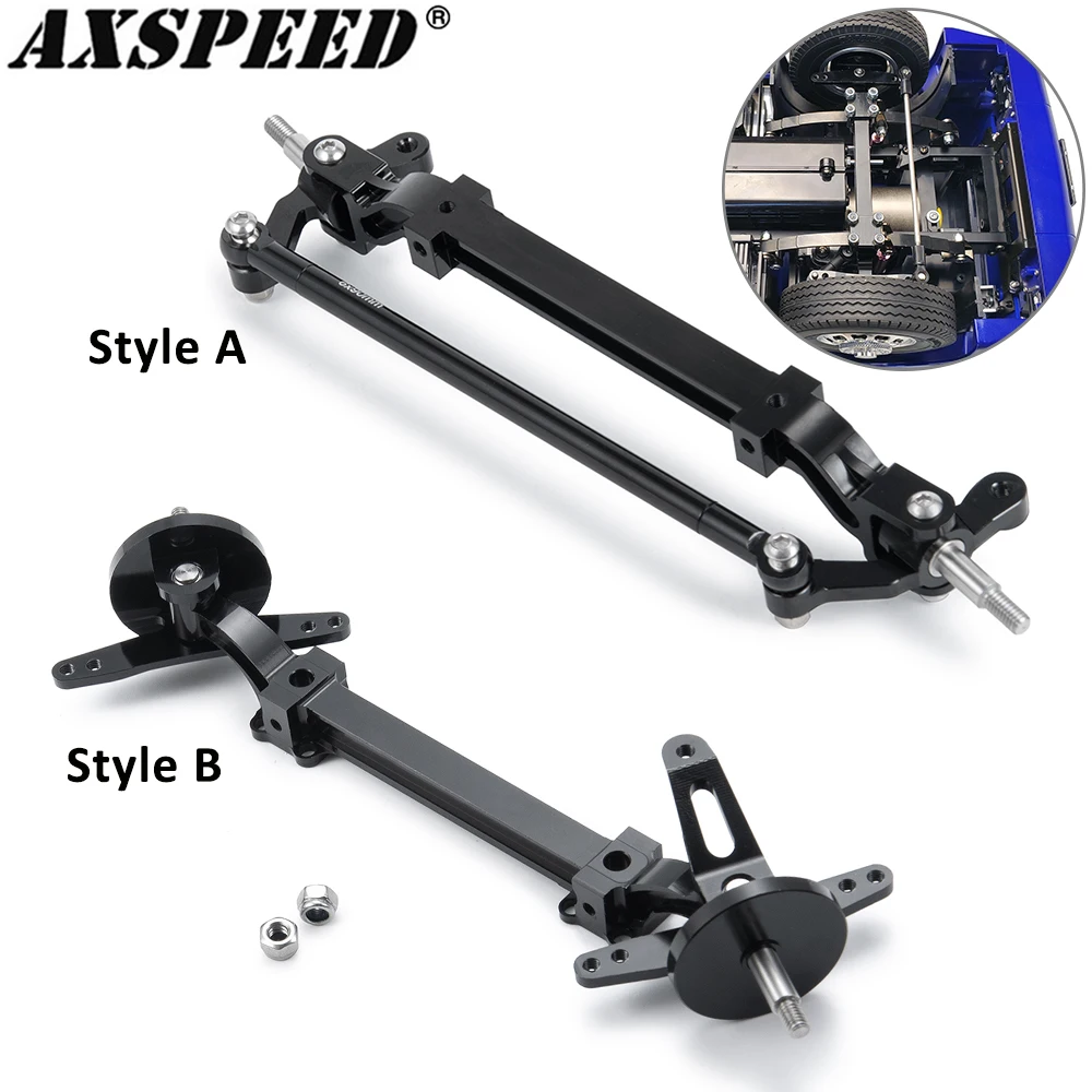 AXSPEED Tamiya Front Axle Steering Assembly Metal Link Pole Linkage Rod for 1/14 RC Truck Tractor Car Upgrade Parts