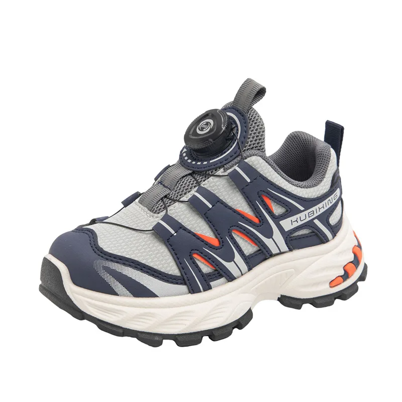 

Детская обувь из микрофибры Four Seasons, легкие кроссовки с вращающейся пряжкой для мальчиков и девочек, удобная спортивная обувь для малышей