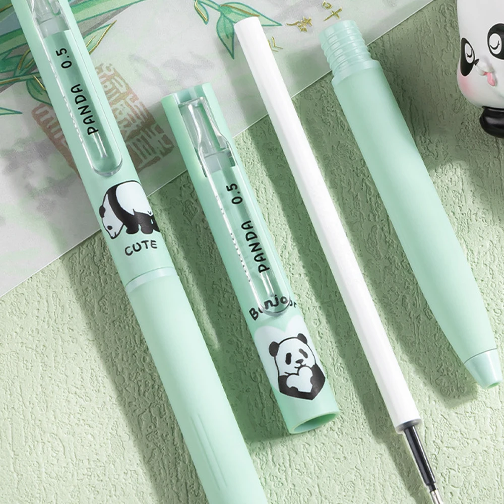 Panda lösch bar drücken neutralen Stift lösch barer Stift 0,5mm neutraler Stift thermischer Radiergummi Press stift Morandi Farb stift