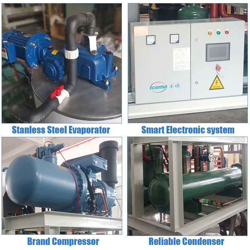 2026  300kg/500kg/1ton/2ton/3tonFlake Ice Making Machine Flake Ice Maker With Ice Storage for Fish Competitive Price