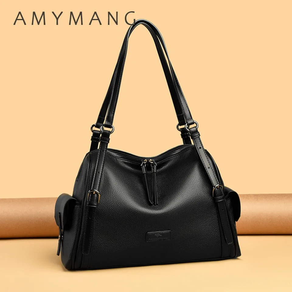 Women Luxury Large Capacity Shoulder Bag Female Daily Commute Tote Bag High Quality Soft Pu Leather Casual Shopping Handbags New