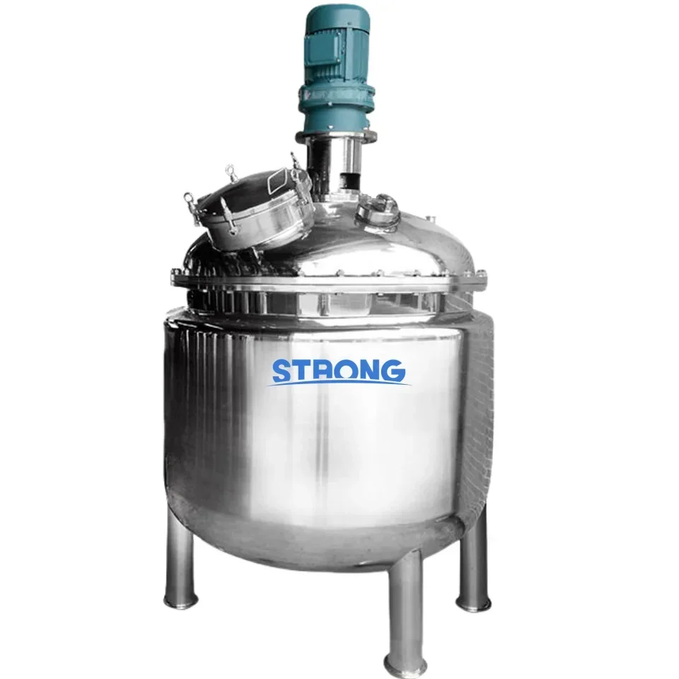 Stainless Steel Mixer Vacuum Homogenizer Paste Blending Machine Mixing Tank Stirring Cream Making Machines Electric Heating Tank