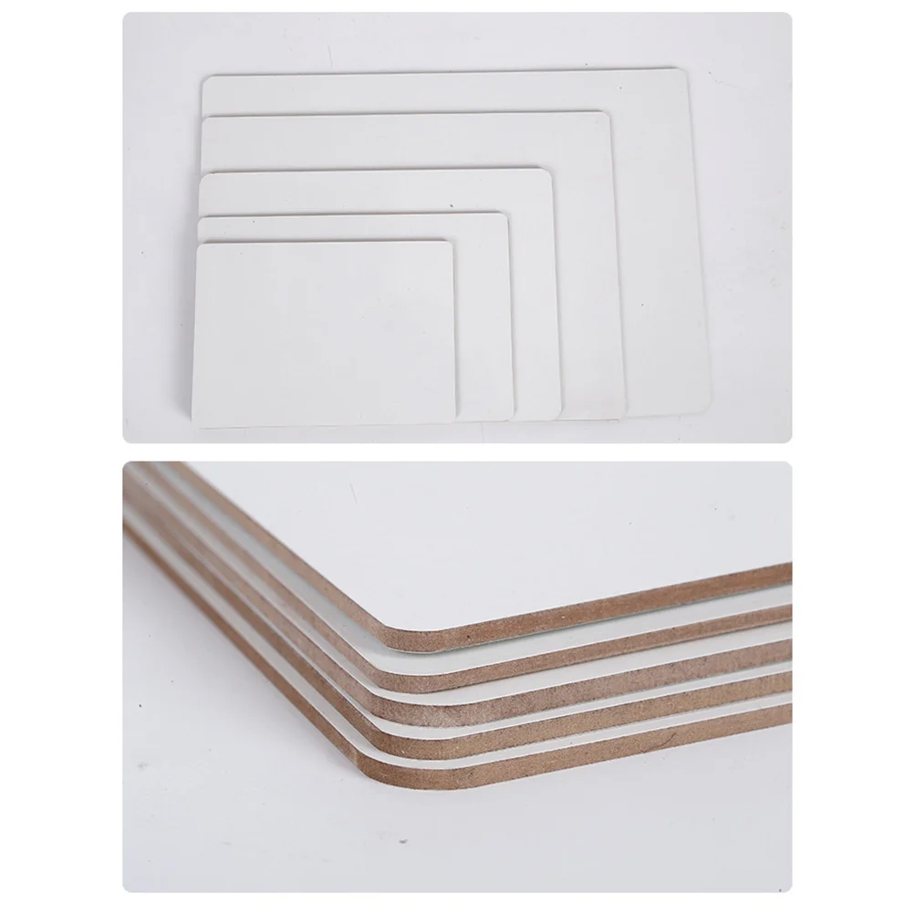 

5Pcs Desktop Small White Board 21x30cm Double-Sided Erasable Surface Office Home School Interactive Learning Message Board