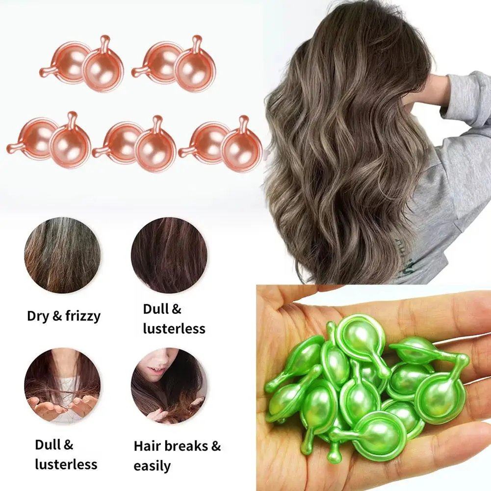 헤어 세럼 캡슐, 헤어 케어 에센스 캡슐, 영양 보습 브라이트닝, 스무딩 헤어 케라틴, 실키 헤어 케어