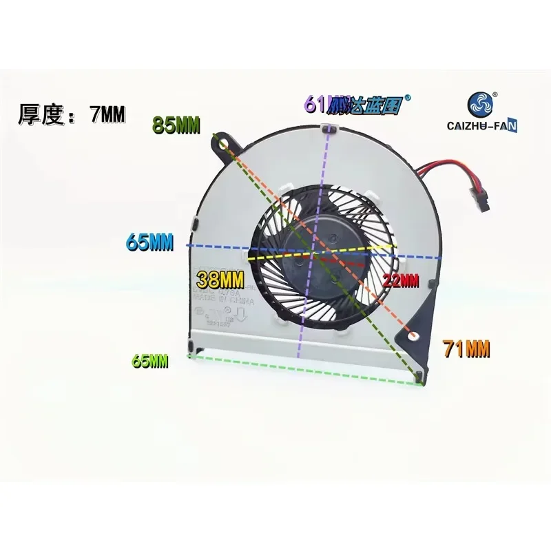 

aa 65*61*7MM turbo blower 6507 temperature control PWM 5V 0.35A notebook exhaust thin cooling fan.