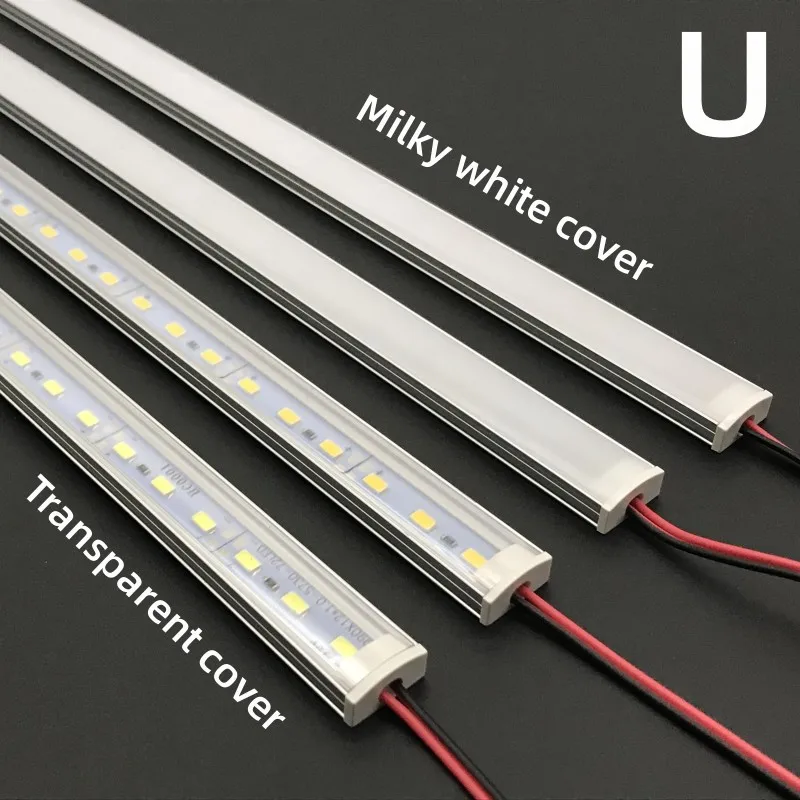 

1-30 PCS LED Rigid Strip DC12V 50CM 20 inch SMD5730 36LEDs U-shaped Flat LED Aluminum Channel Rigid Strip for Indoor Lighting