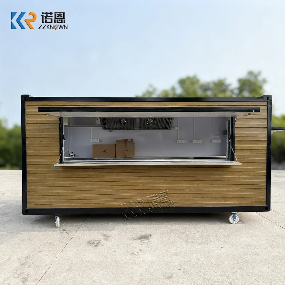 حاوية مخصصة لبار القهوة، حاوية مسبقة الصنع، حاوية كشك للمطبخ التجاري، كشك القهوة، مجهزة بالكامل #1