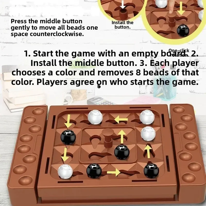 Montessori Interactieve Touch Flip Zwart Wit Schaken Ouder-kind Interactieve Intelligente Tafelblad Bordspellen