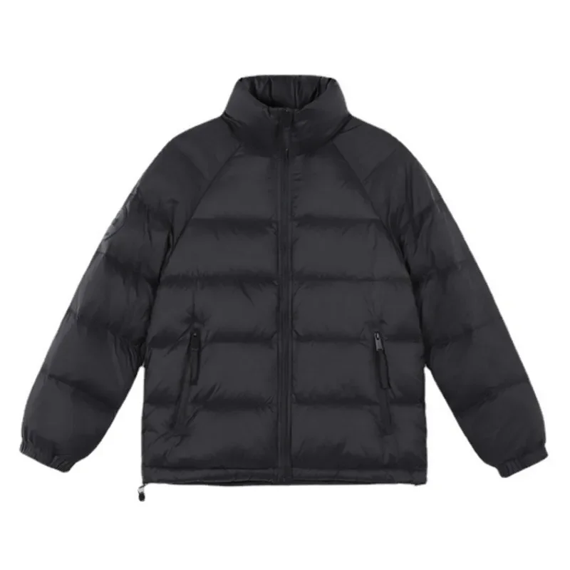 Luxury High-end Black Down Jacket Winter Men White Duck Down Coat Warm Windproof Outerwear Stand Collar Cardigan High Quality