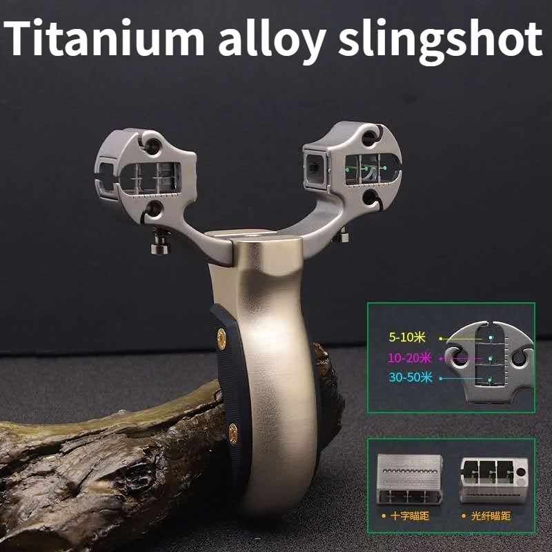 

NEW Titanium Alloy Flat Leather Bow Powerful Highly Accurate Outdoor Competition Hunting Equipment