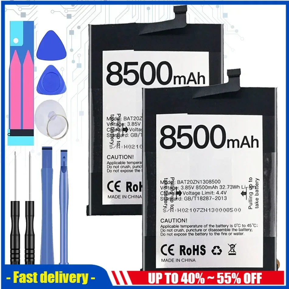 

BAT20ZN1308500 High Quality Replacement Mobile Phone Battery 8500mAh Replacement Battery For Doogee S86/S86 Pro S86Pro Batteries