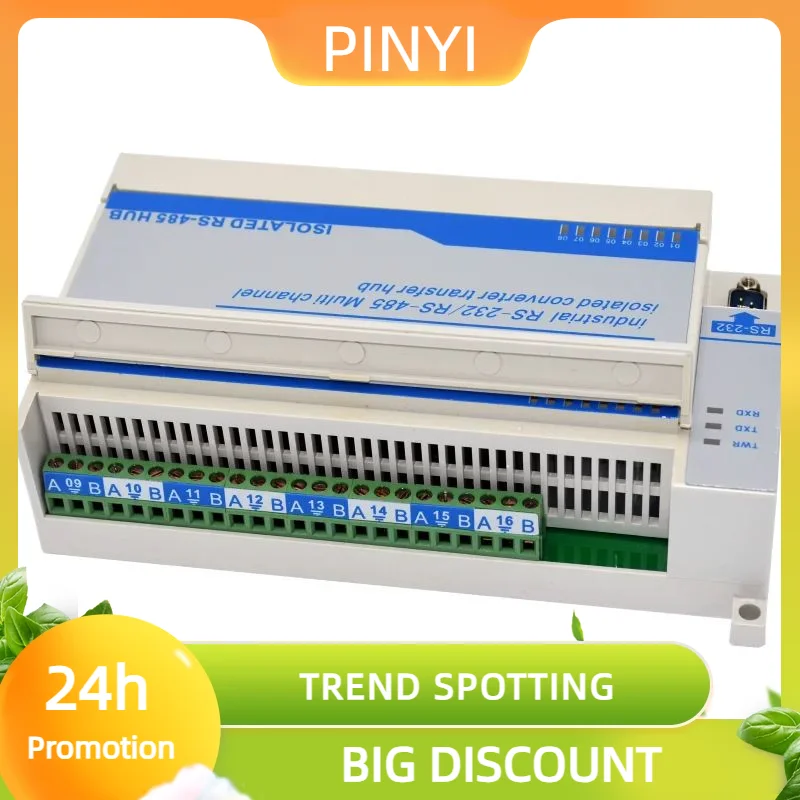 Promotion 16CH Lightning Protection Isolated Bus Splitter Hub16-port RS485 Sharer Distributor Splitter