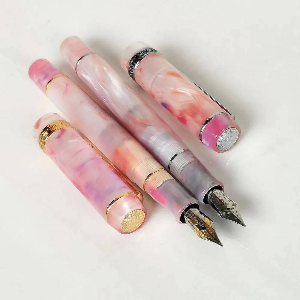 New Color KAIGELU 316 Fountain Pen EF F Nib Beautiful Cherry Blossom Pink Acrylic Ink Pen Written Gift Office Business Iridium