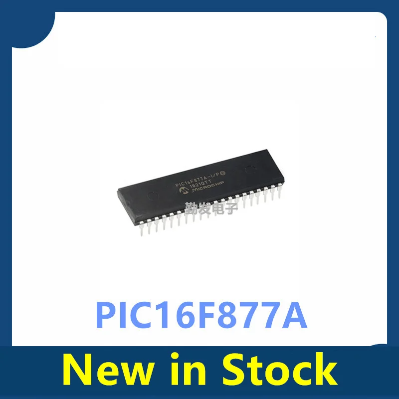 5PCS PIC16F877A-I/P, PIC16F877, 16F877A, DIP-40 package, 8-bit CMOS microcontroller