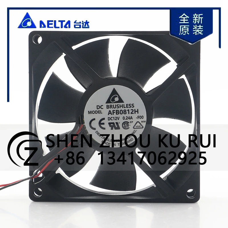 Delta 5V 24V 48V DC 12V 0.24A AC EC 8025 80X80X25MM 8CM Mute Dual Ball Блок питания шасси с высоким объемом воздуха AFB0812H Охлаждающий вентилятор