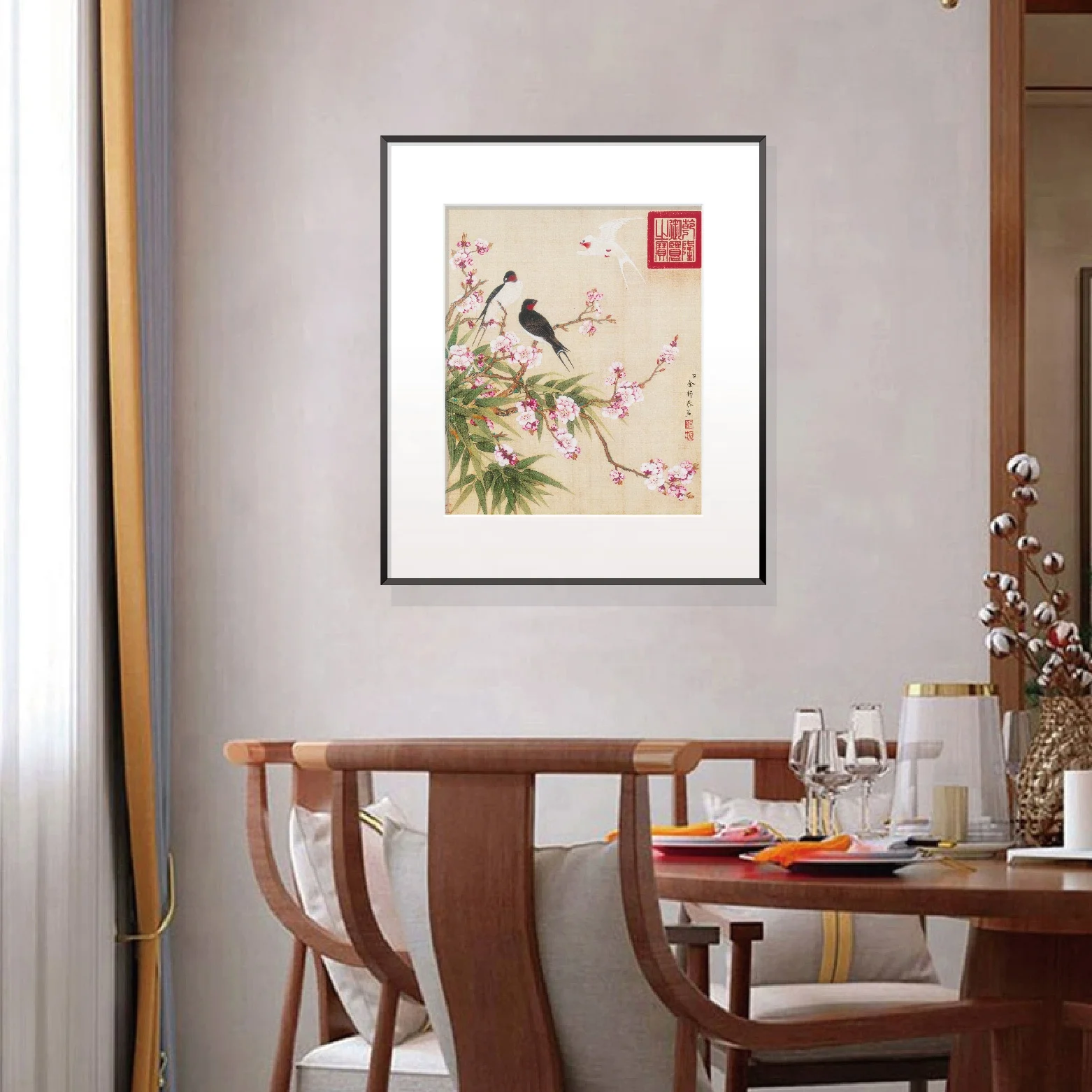 China Landscape Paintings Lang Shining Flower And Bird Painting Decorative Modern Wall Art Home Decor Natural Landscape Painting