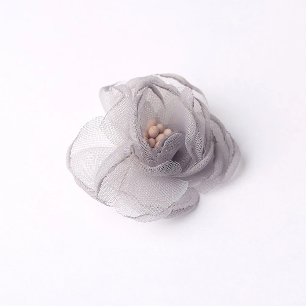 

10pcs Flower Accessories Chiffon Diy Cloth Decorative Patches For Clothing Bags Hats Crafts Sky Blue Purple Green Pink Gray