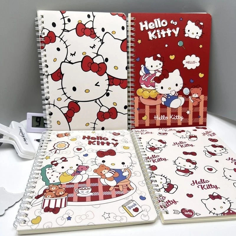 1PC Cute Cartoon Weekly Planner Writing Paper Girls Gift Kawaii Sanrios A5 Notebooks Hello Kitty Pochacco Anime Notepads