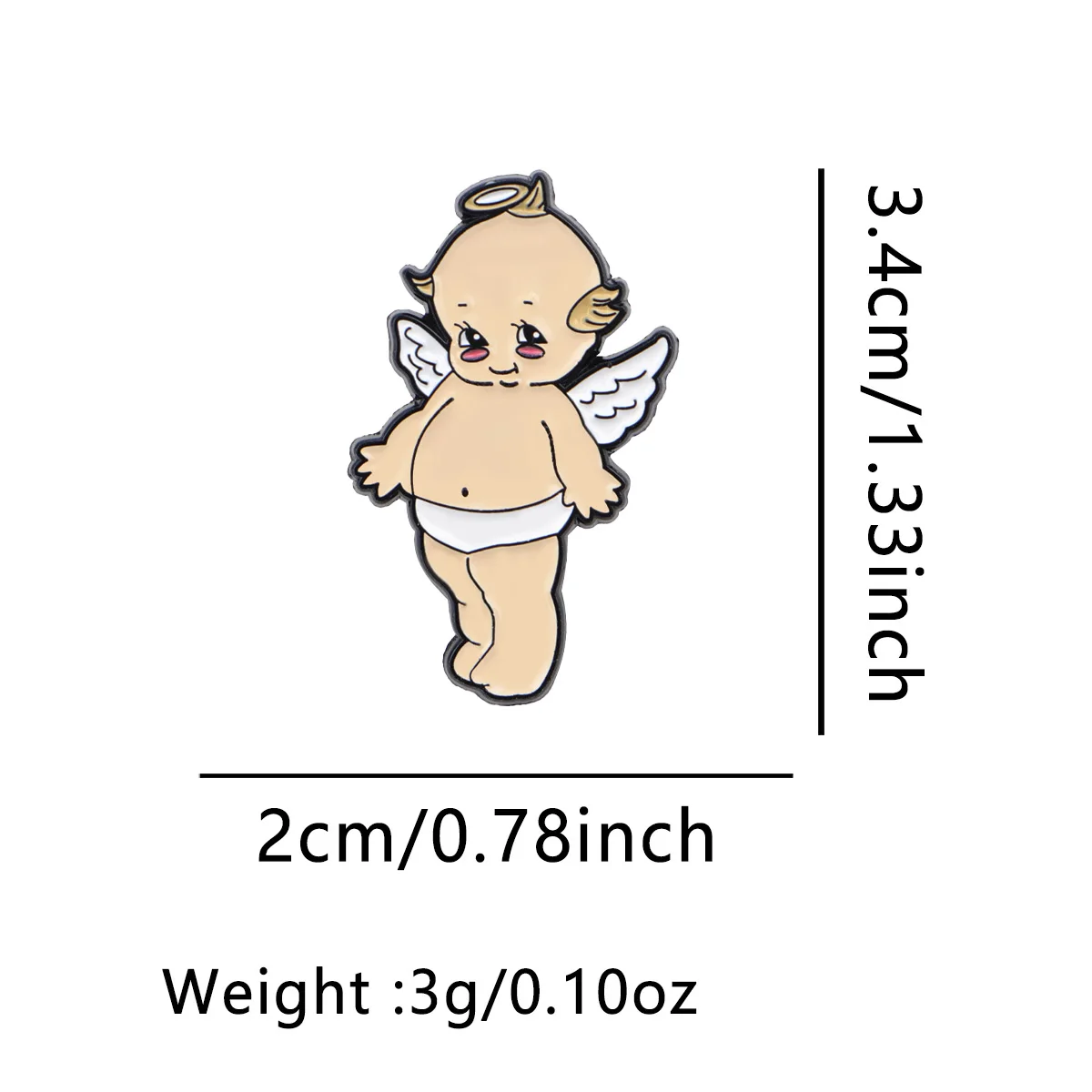 Cartoon Demon Angel Baby Brooch on Clothes Enamel Pin Kids Lapel Pins for Backpack Badges Bags Fashion Accessories Gift