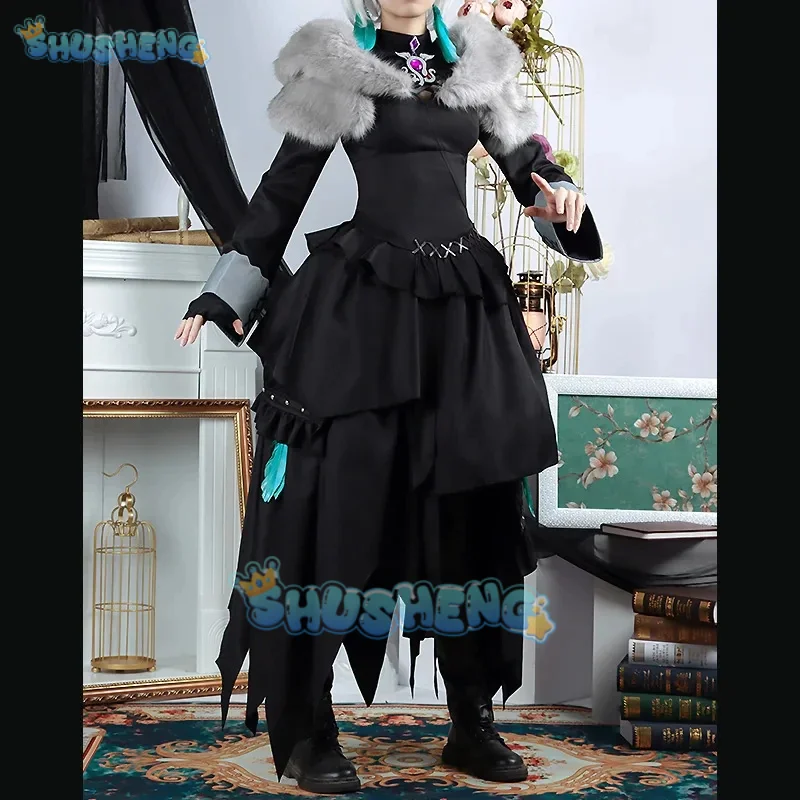 Game Final Fantasy XIV FF14 Y'shtola Cosplay Costume Hair Necklace, leg covers, accessories, props Halloween Uniform Woman Man S