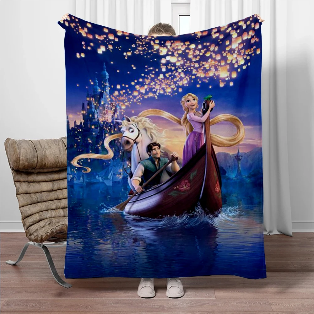 

31 Style Disney Tangled Rapunzel Princess Flannel Blanket Cartoon Baby Girl Throw Soft Fluffy Blankets Warm Home Sofa Decor Gift