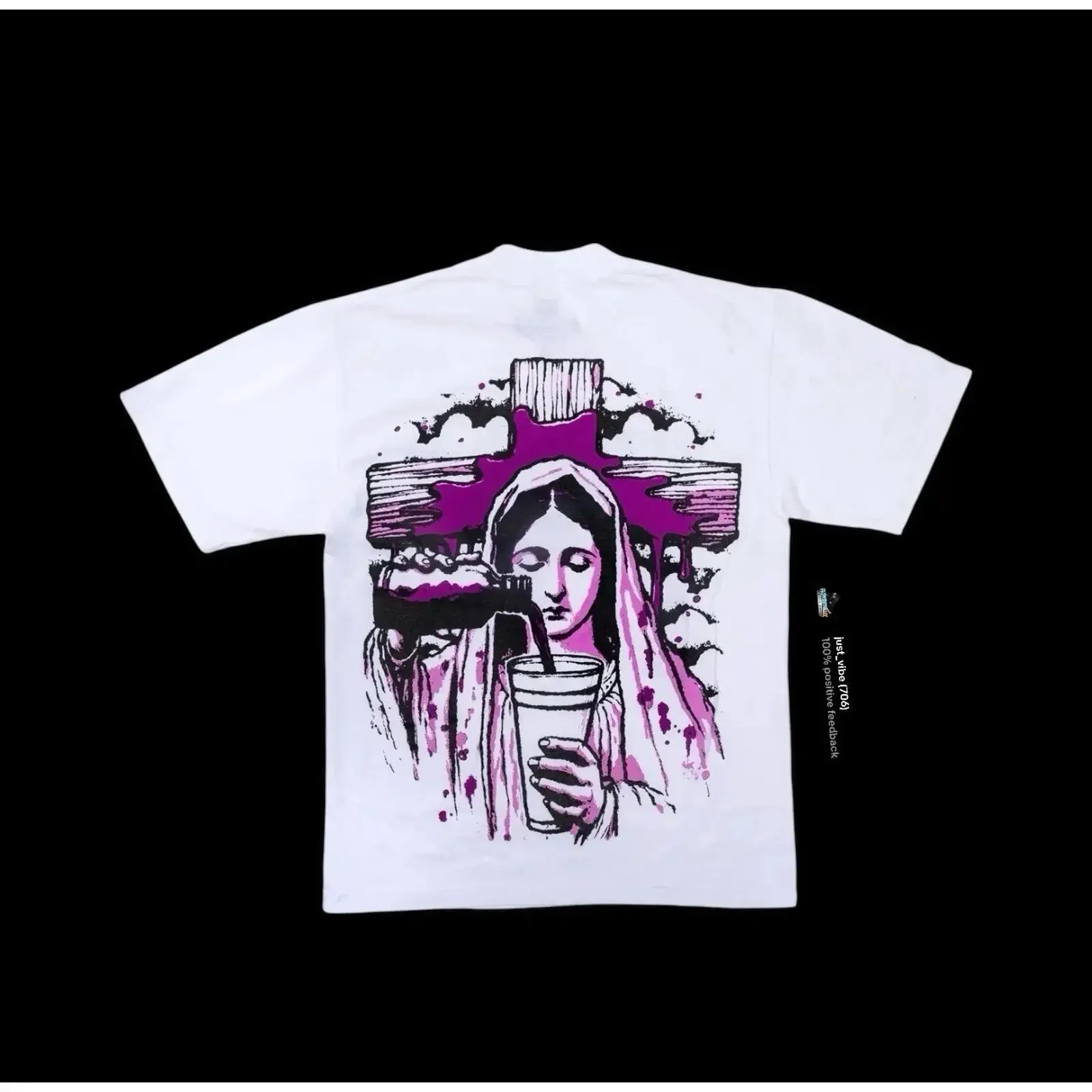 That's A Awful Lot Cough Syrup Rosary T Shirt Men's Small New Without Tags Retail 150 vintage Washed Slightly fashion