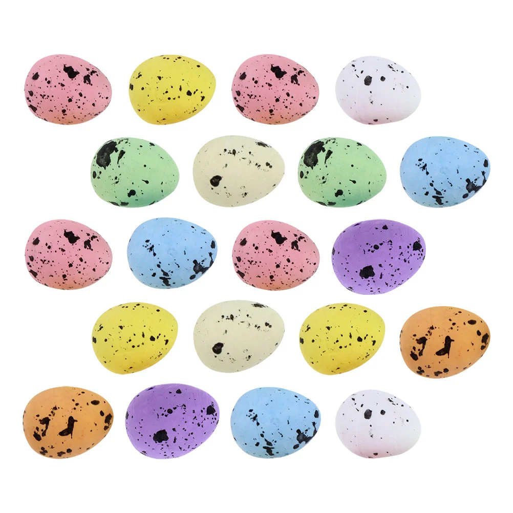 

50 Pcs Foam Egg Toy Easter Festival Decorative Cartoon Spring Adornment Simulation Hanging Baby