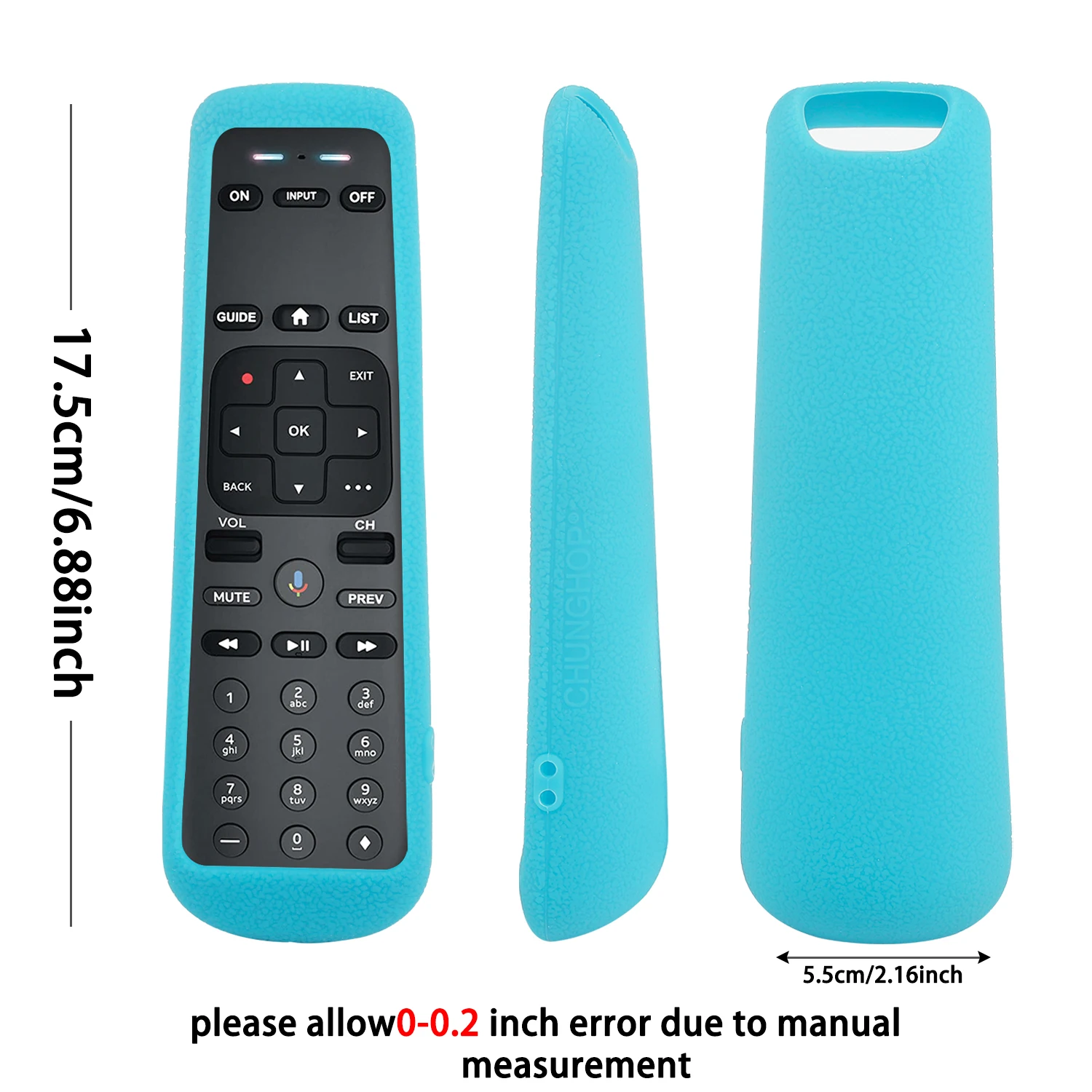 실리콘 보호 케이스, 다이렉트 AT & T TV 리시버 음성 리모컨 적합, 충격 방지 피부 친화적 보호 커버, C71KW