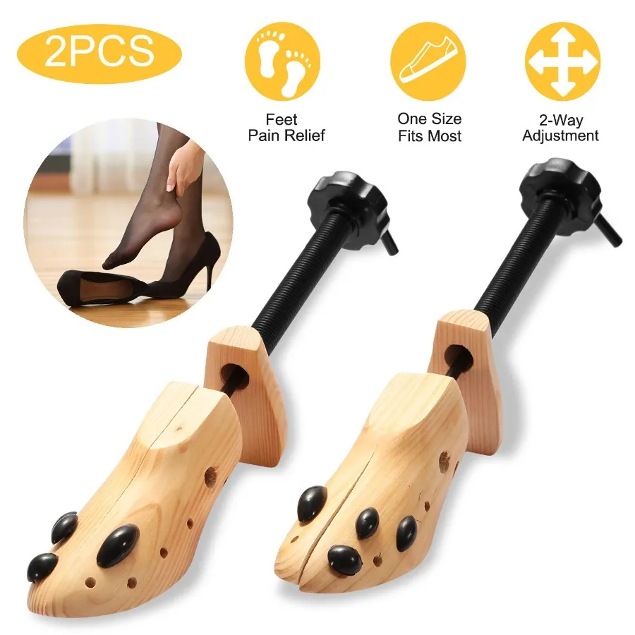 

2Pcs Shoe Stretcher 2Way Shoe Widener Expander Shoe Tree Adjustable Length Width