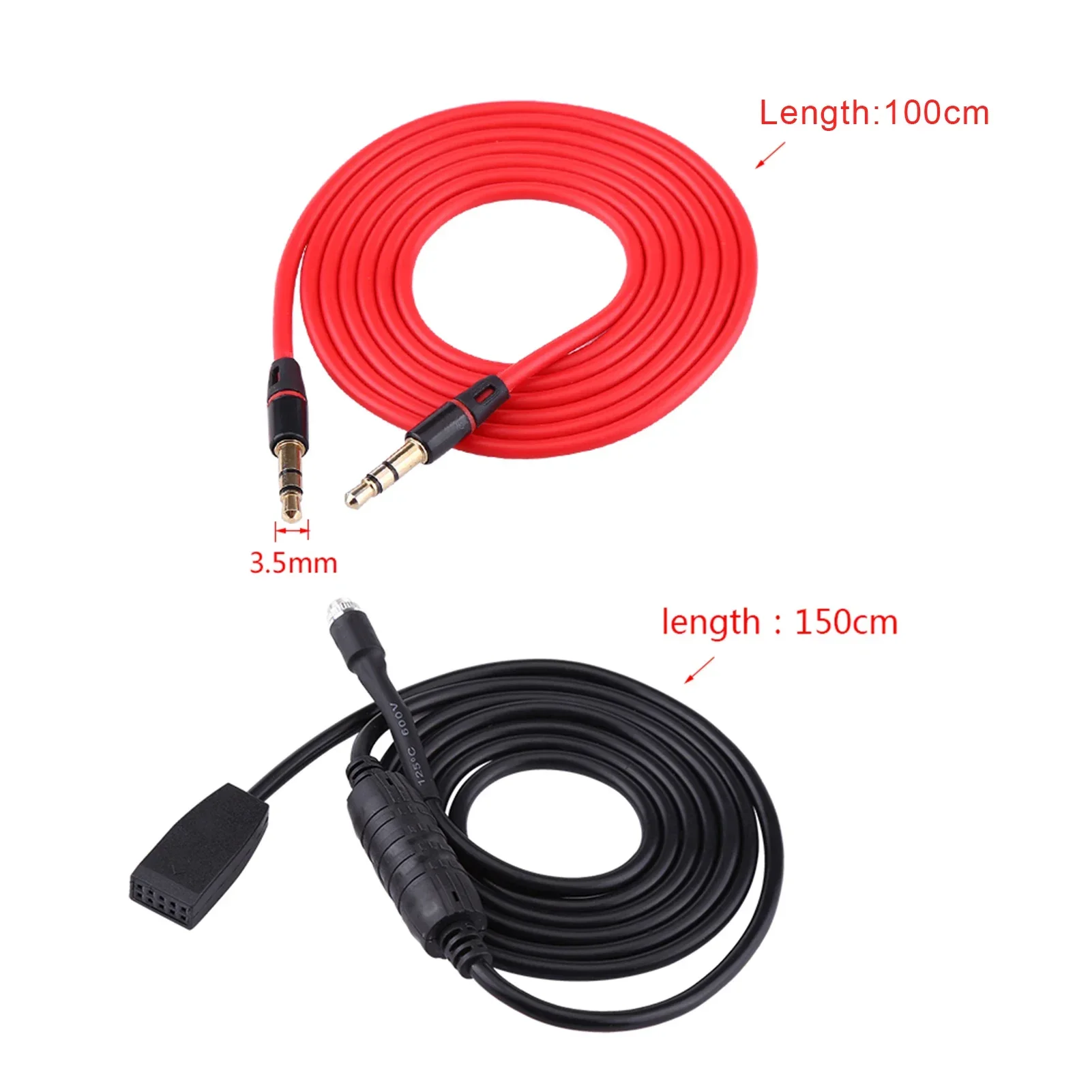 3.5mm CD AUX Input Female Cable, CD Auxiliary In Female Cord for BMW E46 1998-2006, Replace CD Changer, Play Audio via Head Unit