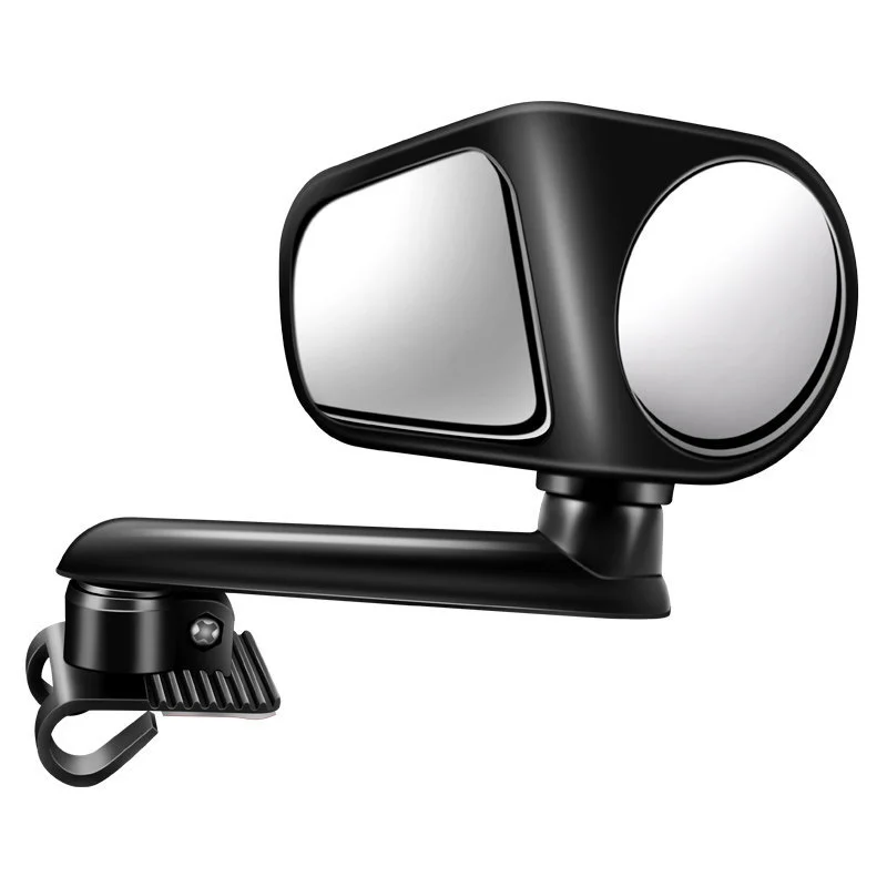 1pc Car Auxiliary Mirror Multi-function Rearview Mirror 360-degree Blind Spot Rotation Front and Rear Wheel Wide-angle Mirror