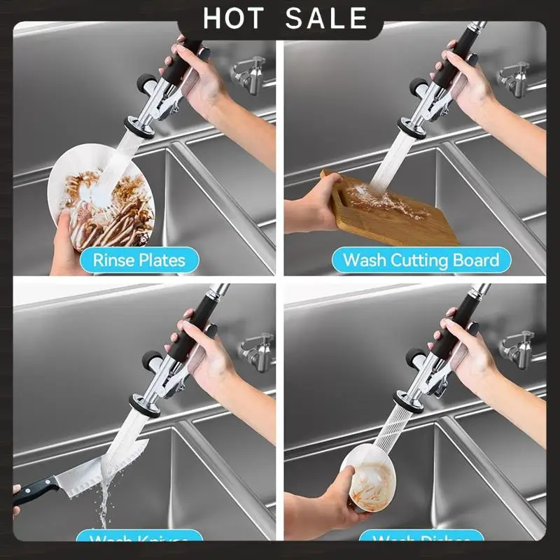 24-часовая доставка, смеситель для ополаскивания посуды, распылительная головка, латунная универсальная насадка для душа с соединением 1/2 дюйма, кухонная насадка для душа с фиксирующим кронштейном