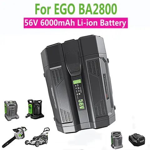 For 56V EGO tool lithium battery  lithium-ion replacement 6.0Ah Battery  fast charging function for Power Saw Garden Tool