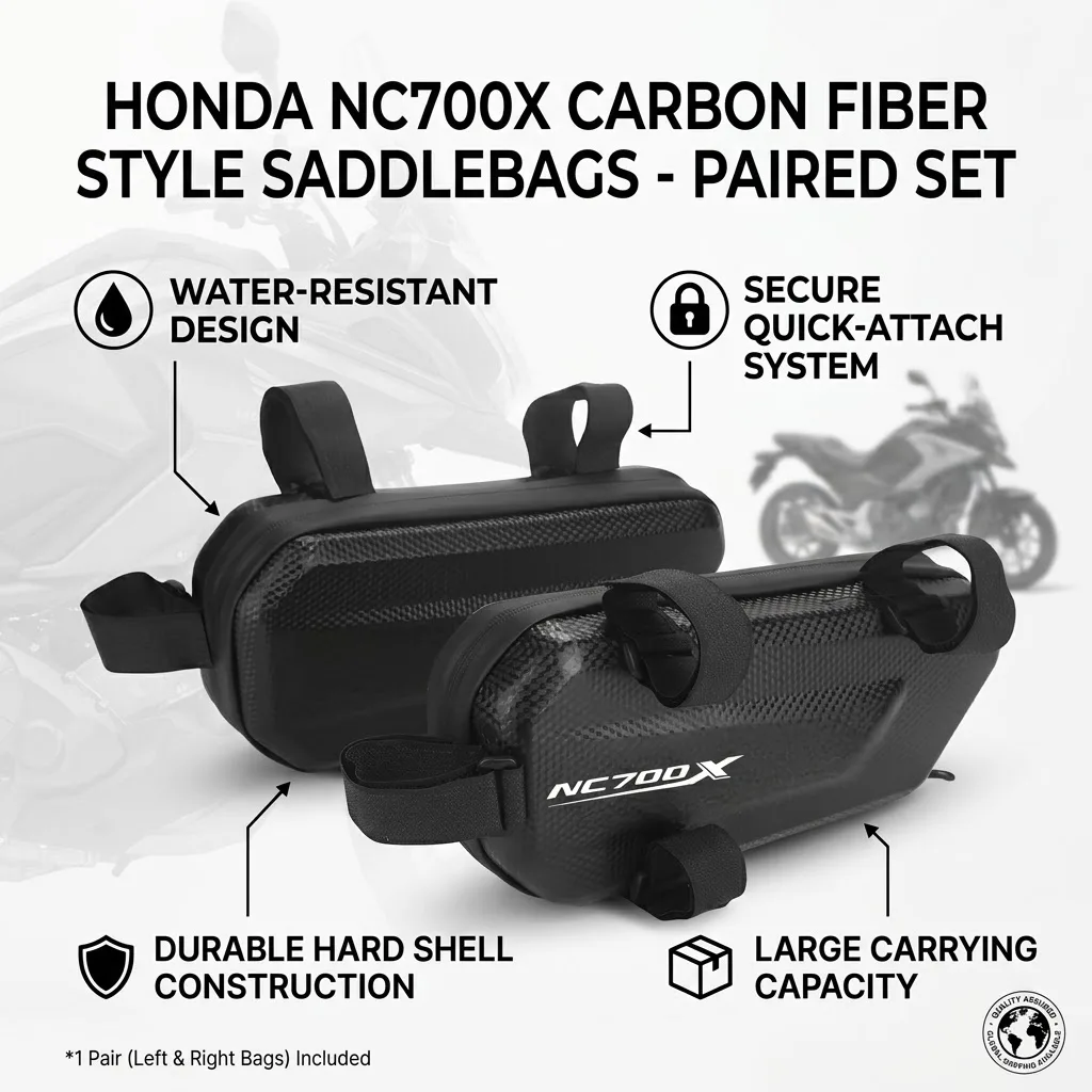 360° Waterproof Protection Hard Shell 3L Motorcycle Gear Bag With LOGO For HONDA NC700X NC750X NC 700X 750X NC-700X NC-750X